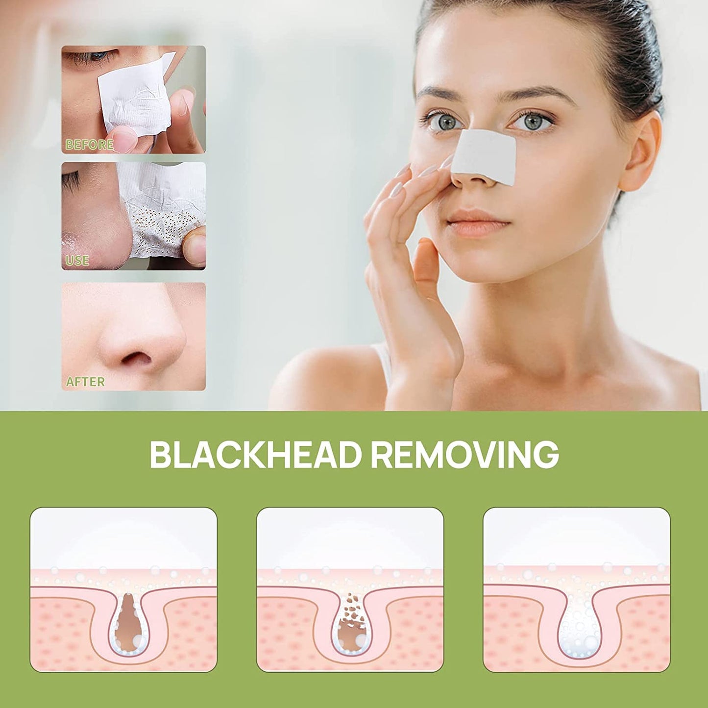 Face Mask for Blackheads with 60 PCS Strips