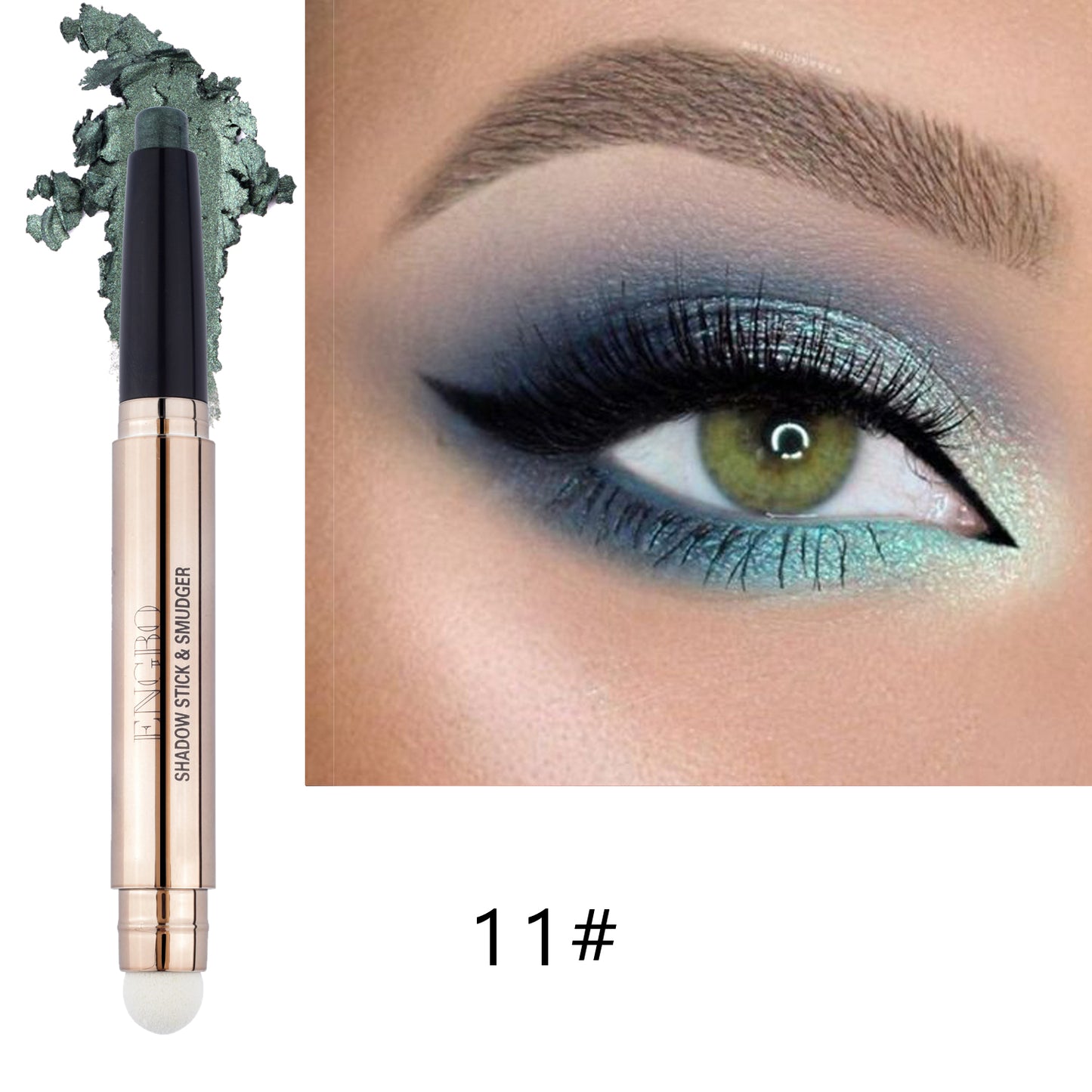 color 11# green eyeshadow 40201000 with smudger