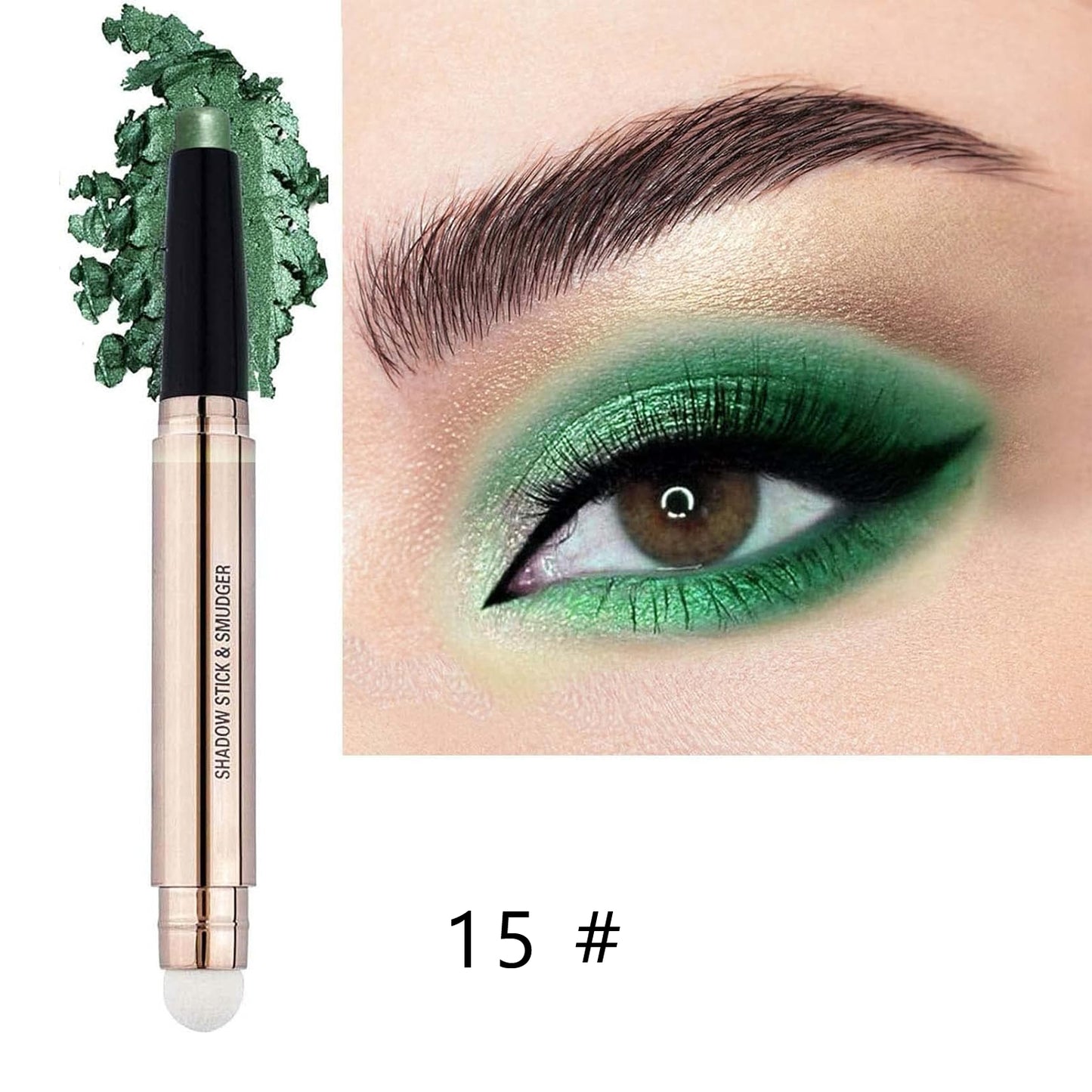color 15# birght green eyeshadow 40201000 with smudger