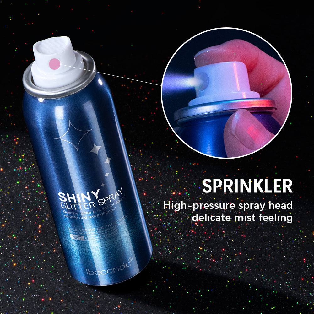 Hair and Body Glitter Spray Shiny Holographic Highlighter Powder Shimmer Sparkle Colorful Makeup for Prom Party