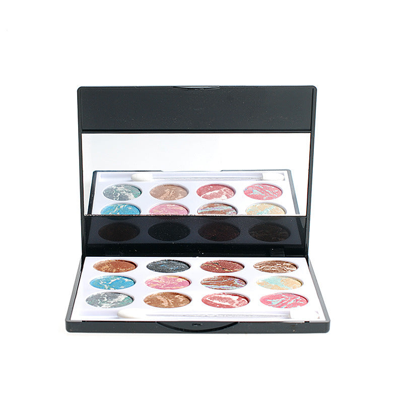 Party Queen Terracotta Baked Eyeshadow Palette 12 Colors Aurora Nude and Smokey Makeup Eye Shadow