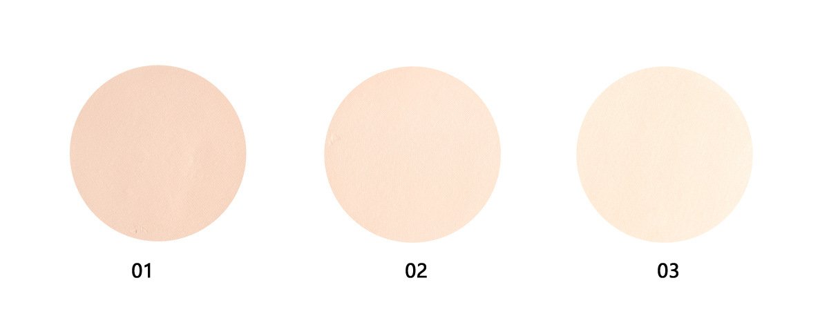 3 color options of setting powder