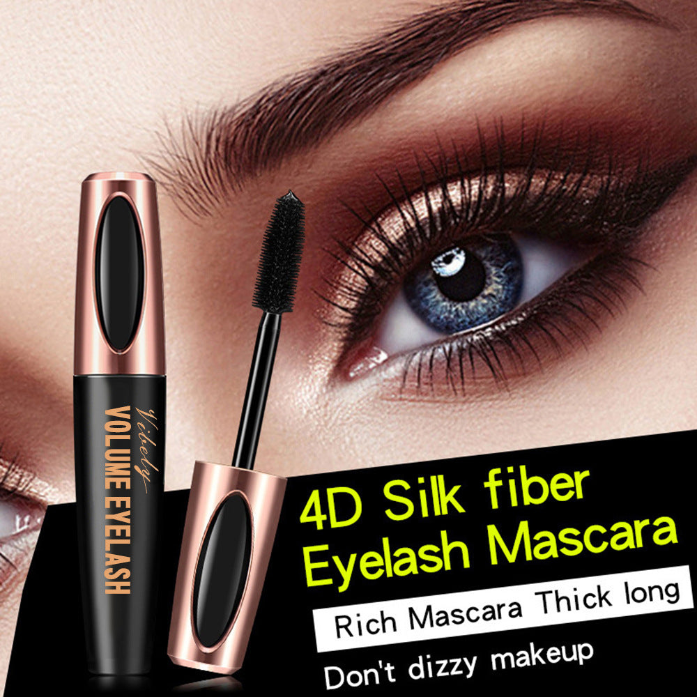 4D Silk Fiber Eyelash Mascara Waterproof Lengthening Volume Curling Maskara Long Lasting Eye Lashes Makeup