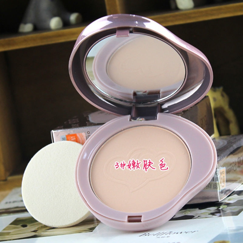 Korean BOB Heart Puzzle Clear Flawless Pressed Powder Finish Compact