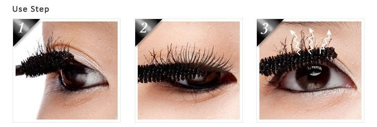 steps of volume and length mascara