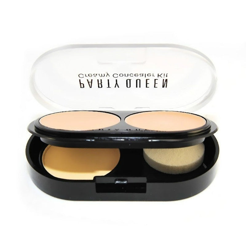 Party Queen New Creamy Concealer Kit - Warm Beige Creamy Concealer + Pale Yellow Sheer Finish Pressed Powder