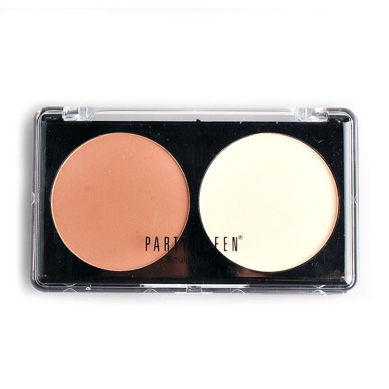 Party Queen Pro 2 Color Bronzing Powder Kit of Bronzer and Highlighter