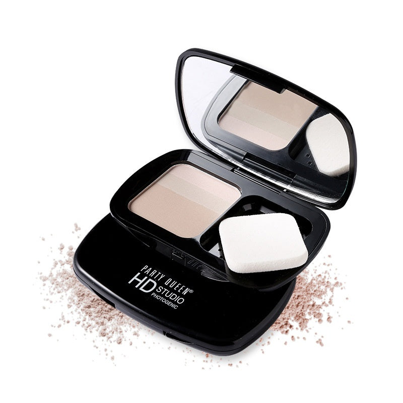 Party Queen HD Tri-color Stereo Finishing Powder Brighten Whitening Highlight Face Makeup from Studio Photogenic Series
