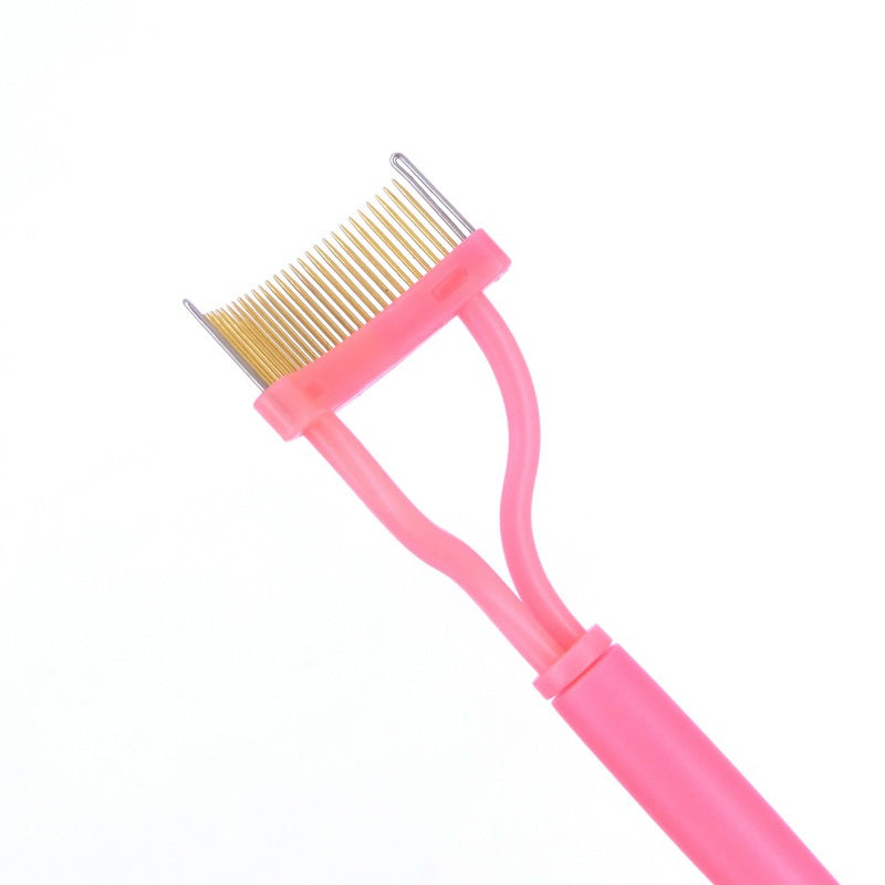 Quality Steel Needle Eyelash Brush Comb Metal Eyelash Makeup Brush