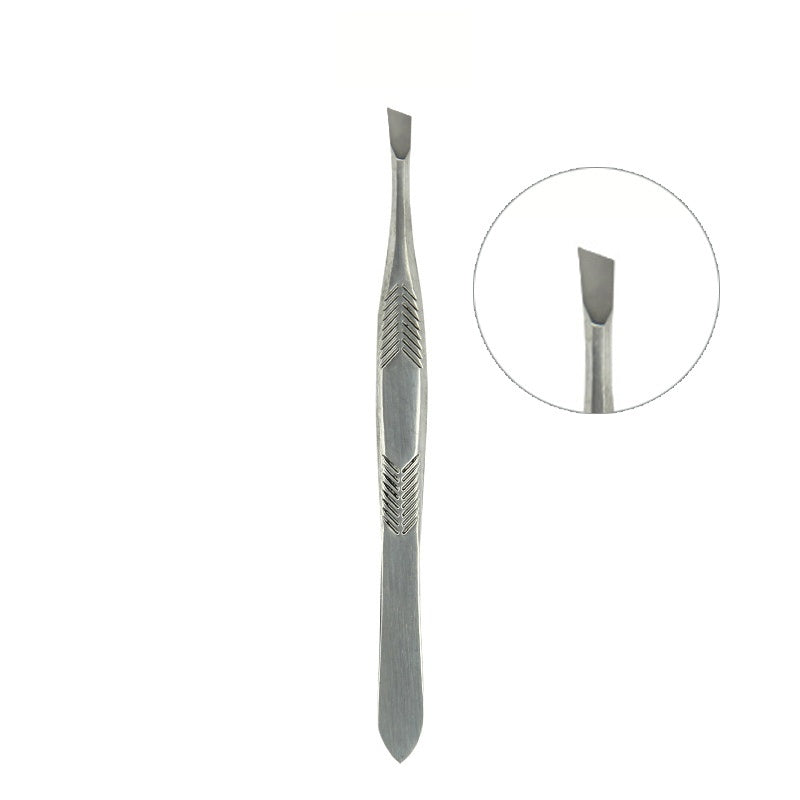 Professional Eyebrow Tweezers Oblique/Flat Stainless Steel Antibacterial Hair Removal Tools