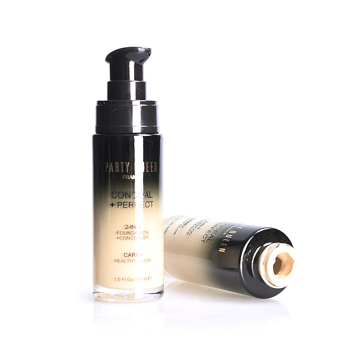 glow liquid foundation with pumped bottle mouth