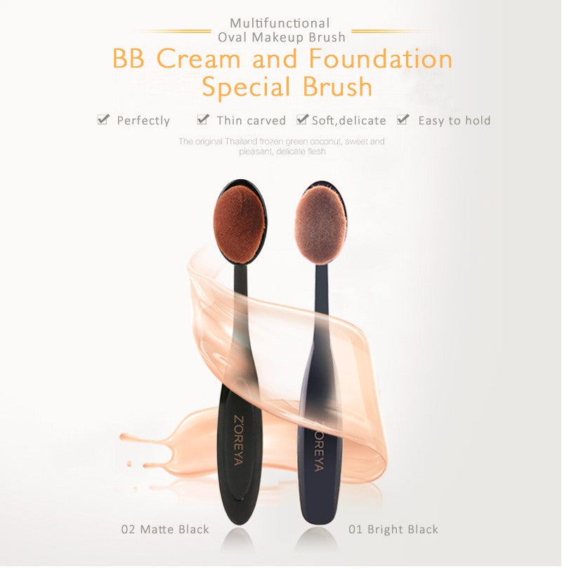 ZOREYA Foundation Brush Oval Toothbrush-Shaped Multi-functional Face Makeup Tool