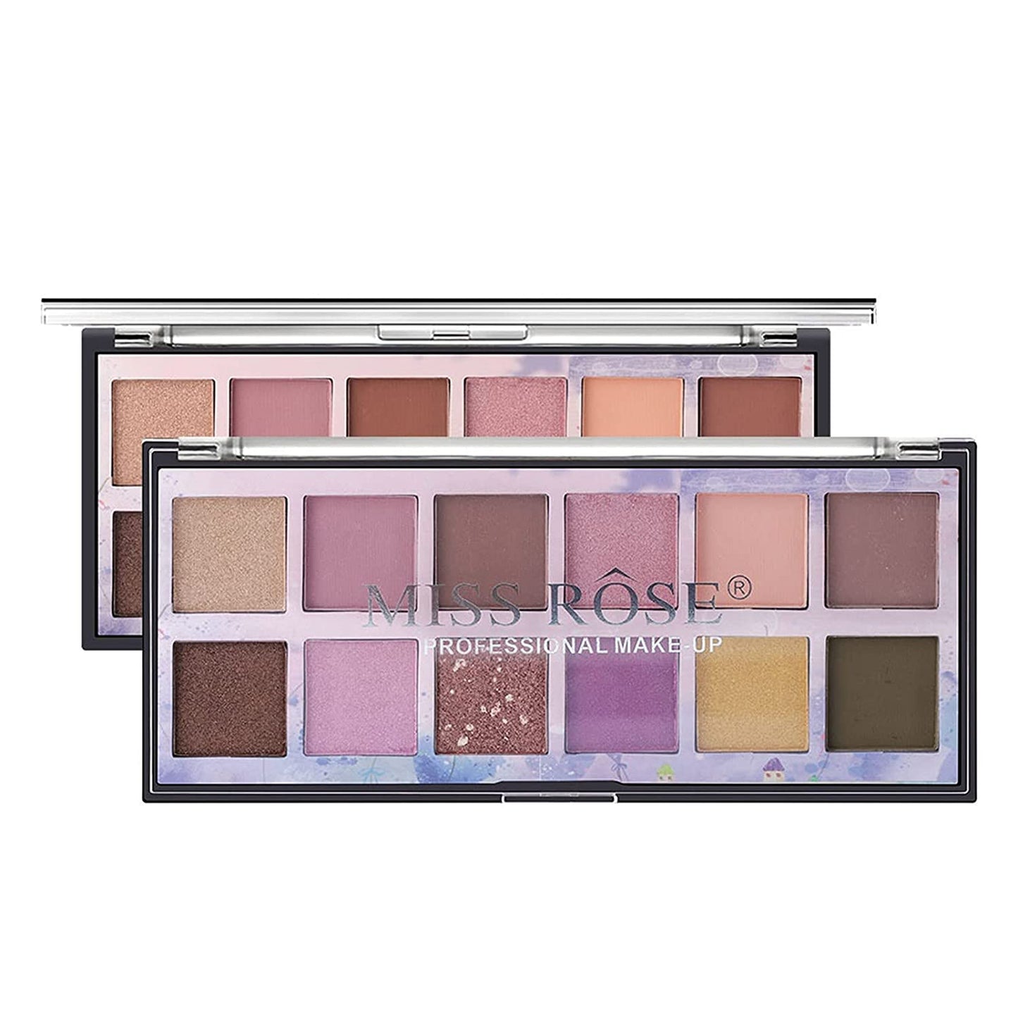 12 Color Waterproof Eye Shadow Palette Natural Shimmer Matte High Pigmented Blendable Smooth Fine Powder Eyeshadow Palette Professional Makeup