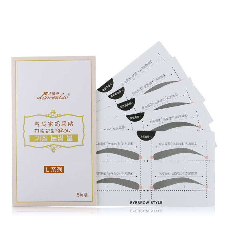 style L of eyebrow stencil stickers