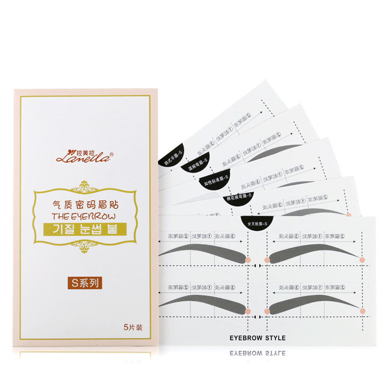 style S of eyebrow stencil stickers