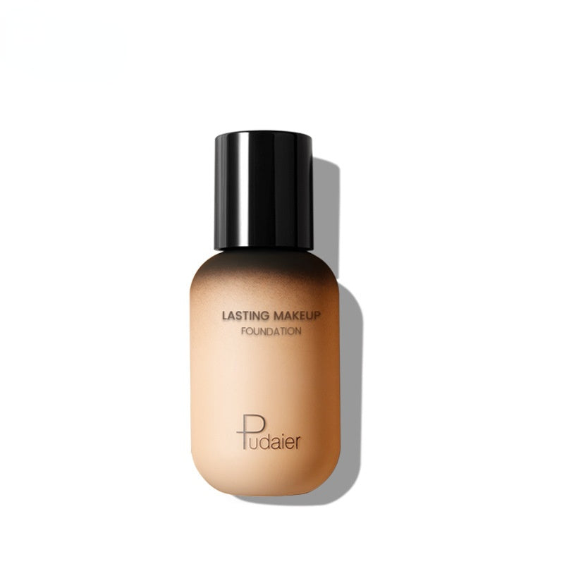 Pudaier Long Lasting Foundation Professional Long-wear Finishing Moisturizing Makeup Small Milk Bottle Clear Nude Face and Body Beauty
