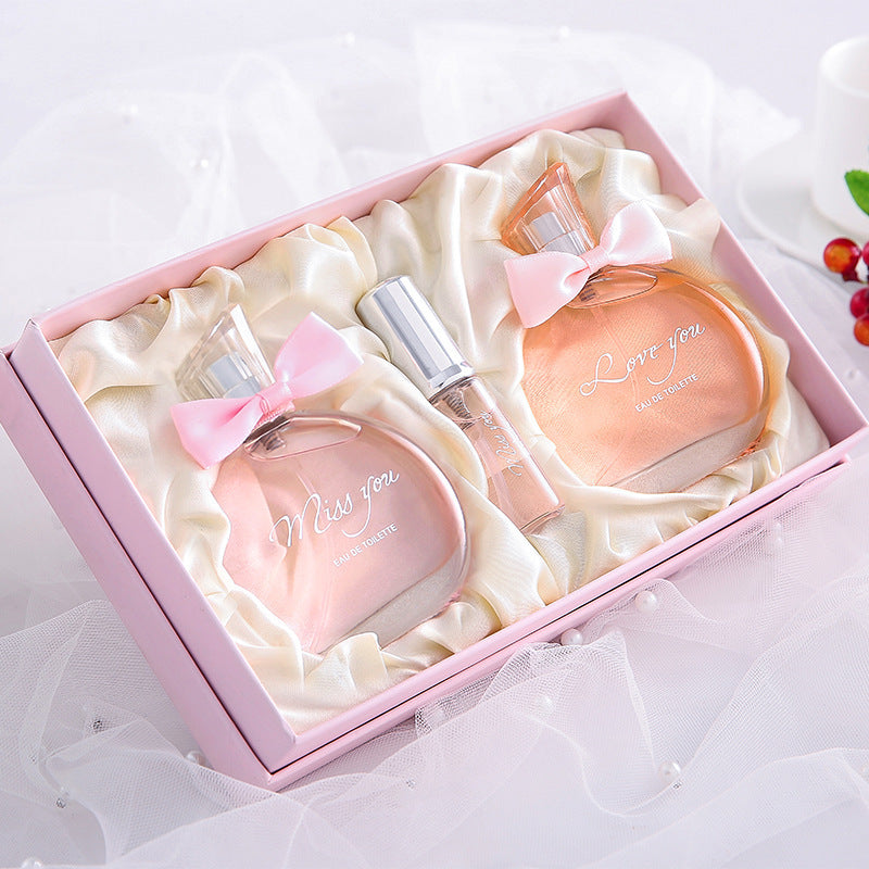 3 PCS Perfume Gift Sets for Women Long Lasting Natural Fresh Flower and Fruit Aroma Eau De Toilette