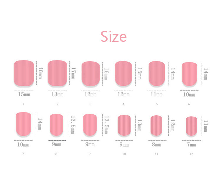 Short Square French Nails