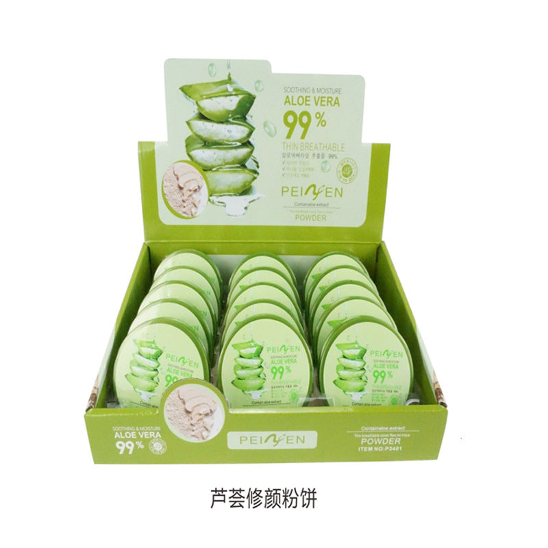 Aloe Vera 99% Contour Powder Soothing & Moisture Thin Breathable Pressed Make up Oil-control Moisturizing Natural Cover Face Makeup