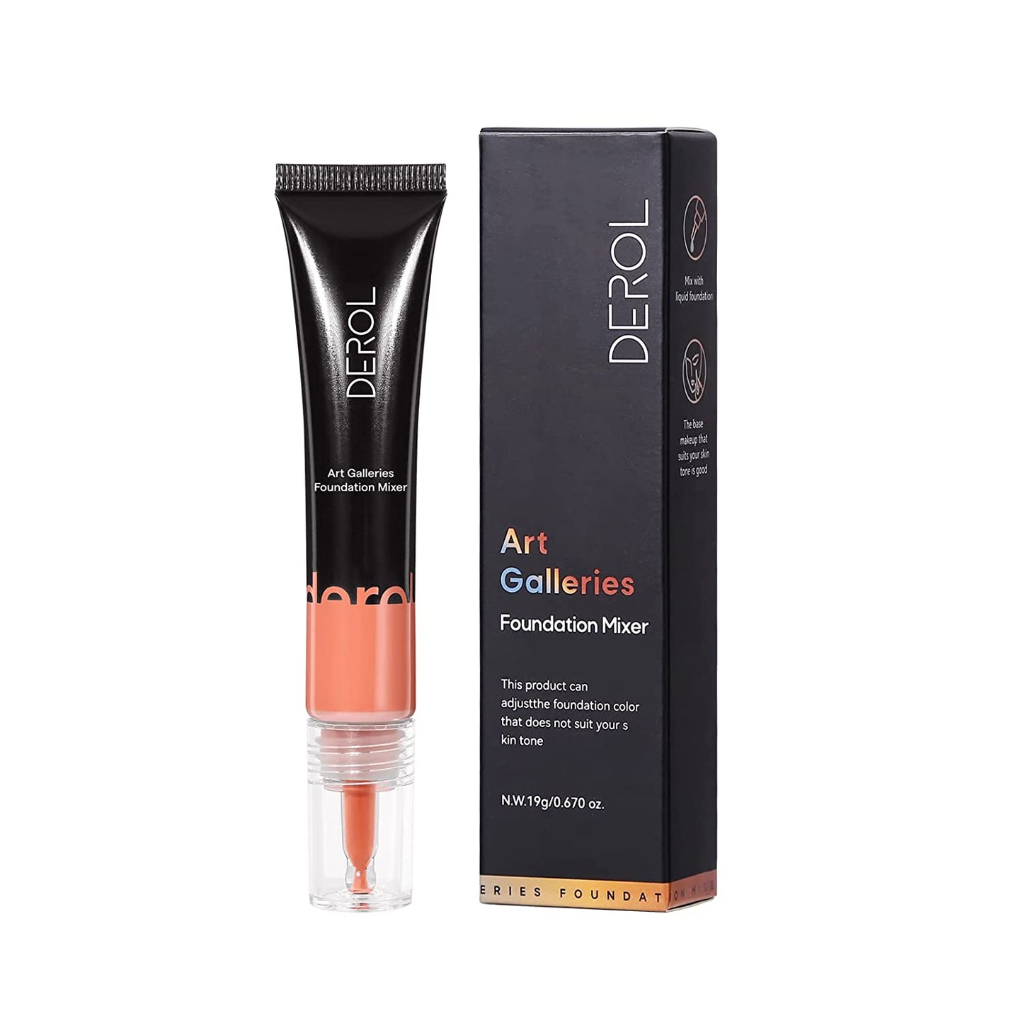 Art Galleries Foundaton Mixer Pigmented Lightweight Smooth Adjusting Drops Pink to Yellow Color Toning Face Base Makeup