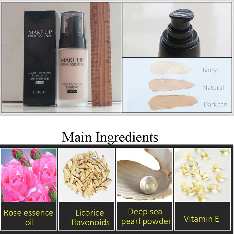 size,colors and main ingredients of correction foundation