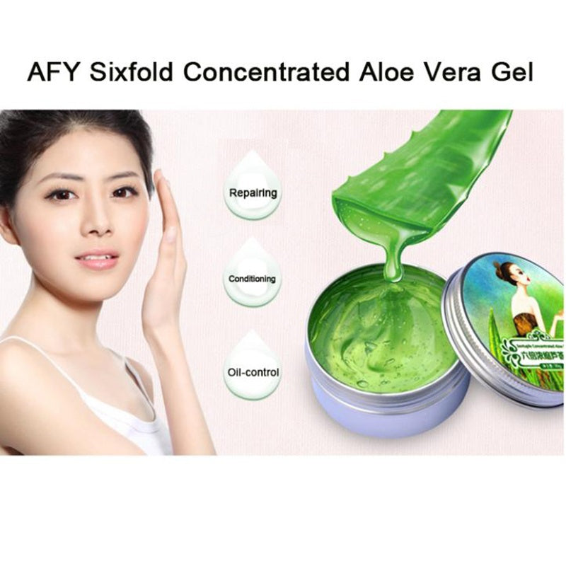 AFY Sextuple Concentrated Aloe Vera Gel Soothing Moisturizing Acne Cream Oil-control Moisutrizing Face Creams Facial Skin Care for Dry Skin