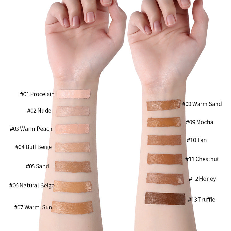 colors on arms of full coverage foundation