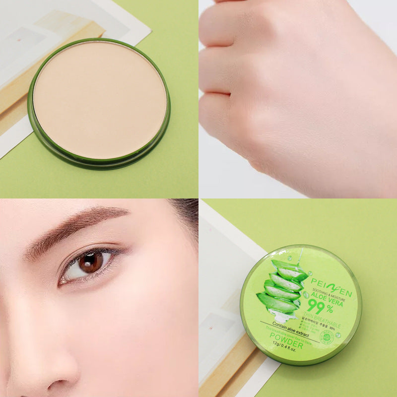 Aloe Vera 99% Contour Powder Soothing & Moisture Thin Breathable Pressed Make up Oil-control Moisturizing Natural Cover Face Makeup